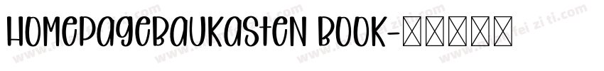 HomepageBaukasten Book字体转换